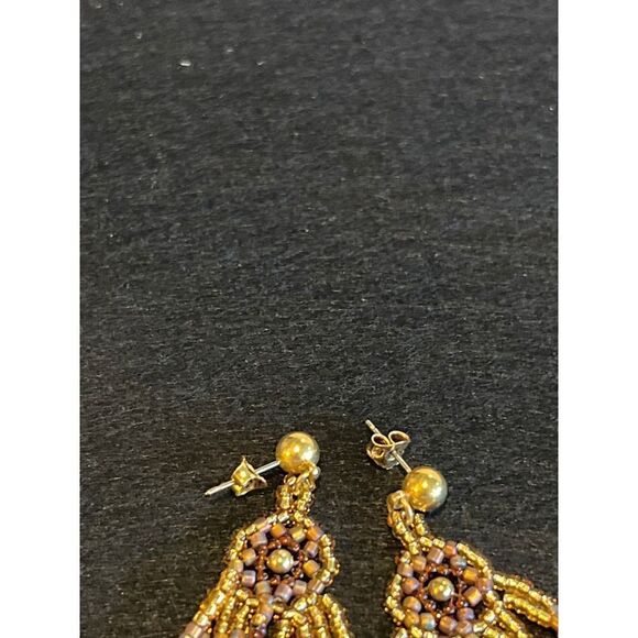 Beaded Earrings with Pierced Ear Posts. - Picture 2 of 3